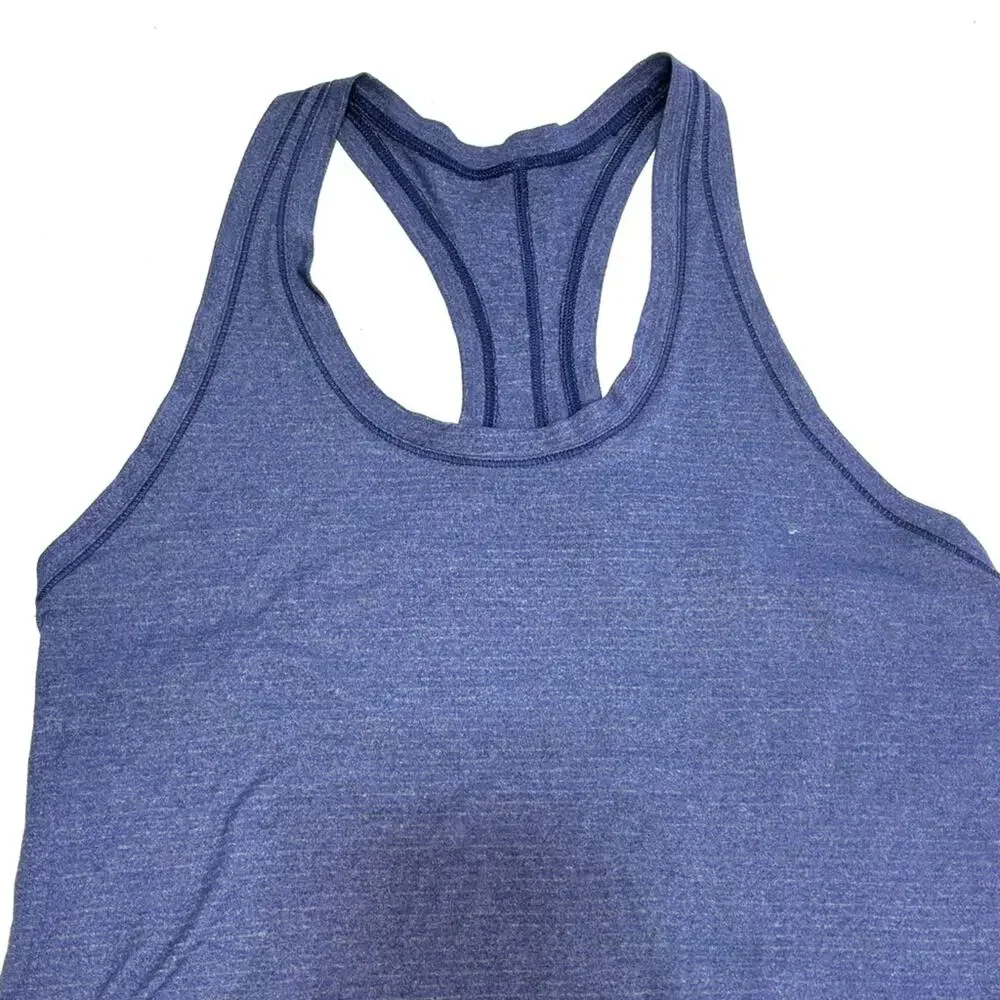 Lululemon Tie It Up Singlet Racerback Tank in Heathered Hero Blue 4